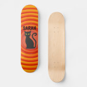 Skateboard Black Cat Custom Ajouter un nom Skate (Recto)