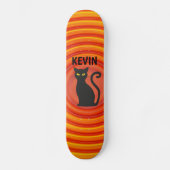 Skateboard Black Cat Custom Ajouter un nom Skate (Recto)