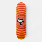 Skateboard Black cat drôle de sourire Skateboards (Recto)