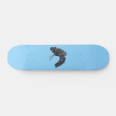 Skateboard Black Crow Master of Time Illustration Sky Blue (Horz)
