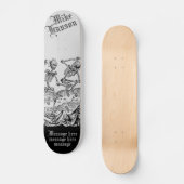 Skateboard Black Death Personalized Medieval Skeletons (Recto)