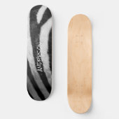 Skateboard Black en White Zebra (Voorkant)