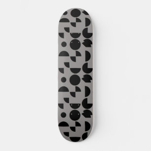 Skateboard Black Grey Moderne Elégant géométrique Tribal