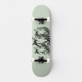 Skateboard Black Horse Heads on Green (Recto)
