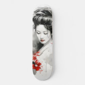 Skateboard Black Red Geisha (Recto)