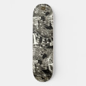 Skateboard Black Sepia Abstract  (Recto)