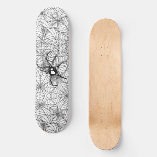Skateboard Black Spider - Blanc (Recto)