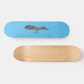 Skateboard Black spotted moray eel cartoon (Horz)