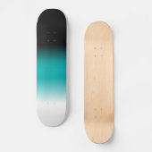 Skateboard Black Teal White ombre (Recto)