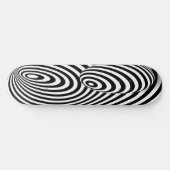 skateboard Black White 3d Line Distorsion Illusion (Horizontaal)