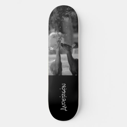 Skateboard Black White Deer Lovers (Recto)