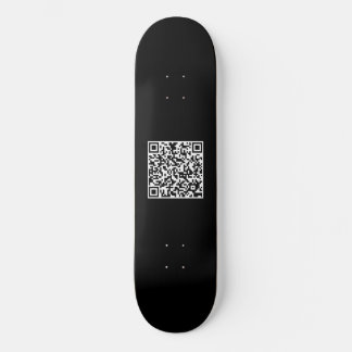 Skateboard Black & White Funny Cool Votre QR Code Pro personn