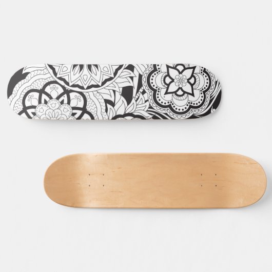 Skateboard black&white pattern with les envoie (Horz)