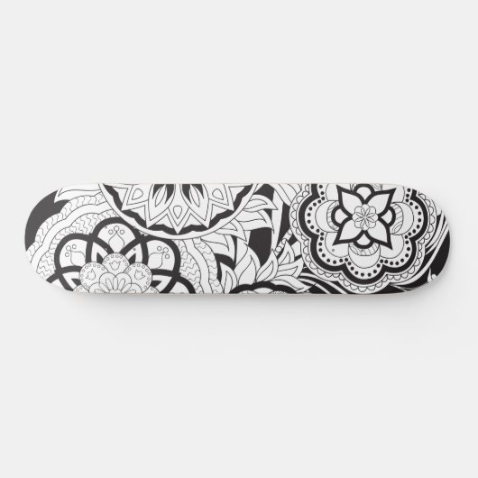 Skateboard black&white pattern with les envoie (Horz)