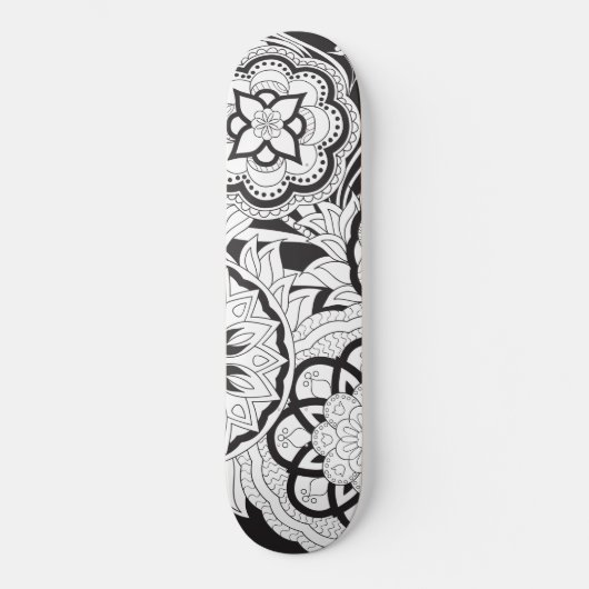 Skateboard black&white pattern with les envoie (Recto)
