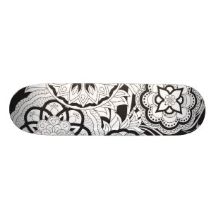 Skateboard black&white pattern with les envoie