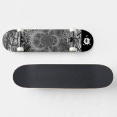 Skateboard Black White Spiral (Horz)