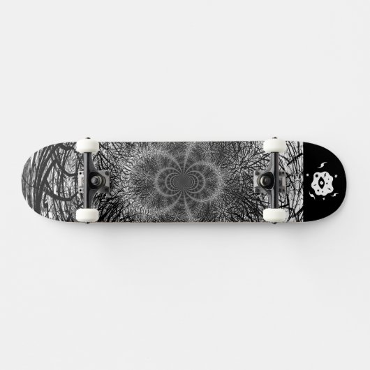 Skateboard Black White Spiral (Horz)