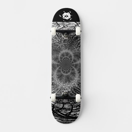 Skateboard Black White Spiral (Recto)