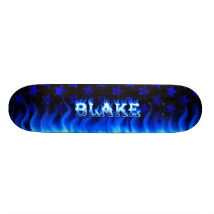 Skateboard Blake blue fire Skatersollie skateboard.