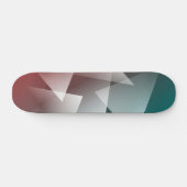 Skateboard blanc bordeaux turquoise (Horz)