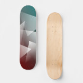 Skateboard blanc bordeaux turquoise (Recto)