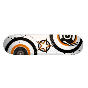 Skateboard Blanc de planche à roulettes d'étoile de Vynil