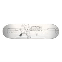 Blanc de plate-forme de planche à roulettes de M4