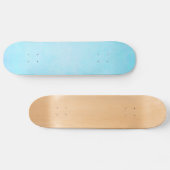 Skateboard Blanc léger bleu turquoise de modèle d'aquarelle (Horz)