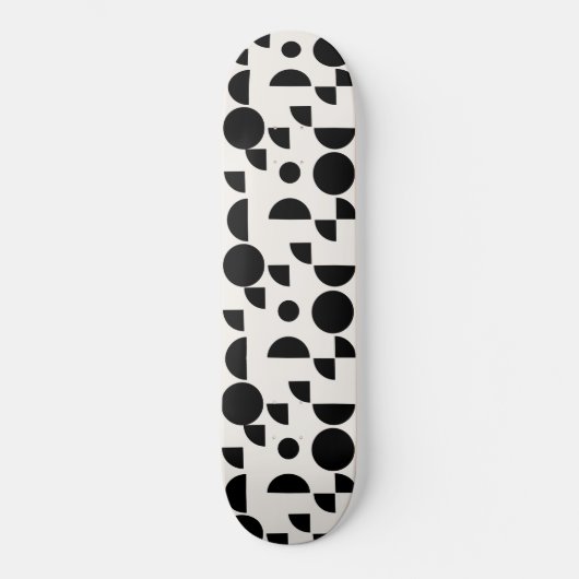 Skateboard Blanc Moderne Elégant Tribal Géométrique (Recto)