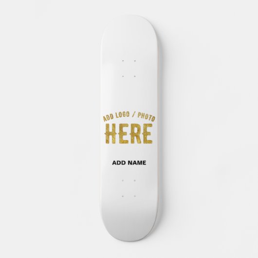 SKATEBOARD BLANC PERSONNALISABLE MODERNE DE MARQUE VÉRIFIÉ ST (Recto)
