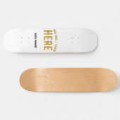 SKATEBOARD BLANC PERSONNALISABLE MODERNE ET ÉLÉGANT, MARQUE V (Horz)