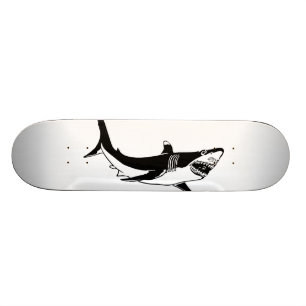 Skateboard blanc-requin sauvage