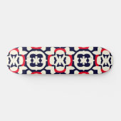 Skateboard Blanc rouge et bleu de luxe (Horz)