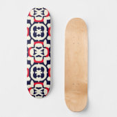 Skateboard Blanc rouge et bleu de luxe (Recto)
