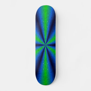 Skateboard blau grün Regenbogen à Elefantenhaut leder Optik