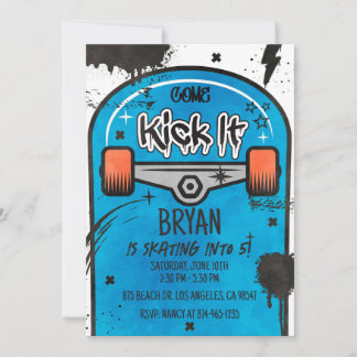 Skateboard blauw kaart