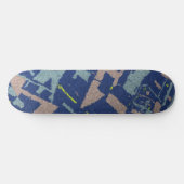 Skateboard Bleu à section dorée (Horz)