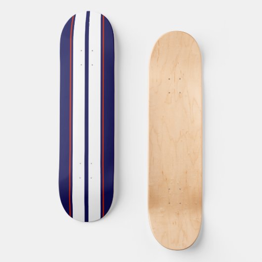 Skateboard Bleu, blanc et rouge Classy (Recto)
