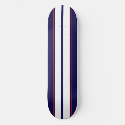 Skateboard Bleu, blanc et rouge Classy (Recto)