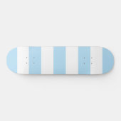 Skateboard Bleu, Blancs, Motif rayé (Horz)