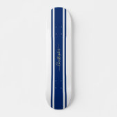 Skateboard Bleu Bleu Classique Bleu Bleu Traces Or Monogramme (Devant)