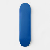 Skateboard Bleu bronze - Modèle personnalisable blanc (Recto)