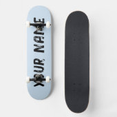 Skateboard Bleu ciel pastel esthétique (Recto)