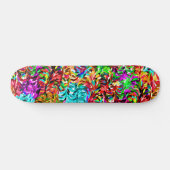 Skateboard Bleu clair rose pourpre citron vert perlées Art (Horz)