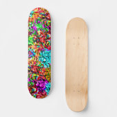 Skateboard Bleu clair rose pourpre citron vert perlées Art (Recto)
