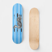 Skateboard Bleu Cobra - Customisé (Recto)