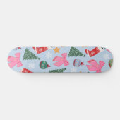 Skateboard Bleu de Noël (Horz)