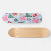 Skateboard Bleu de Noël (Horz)