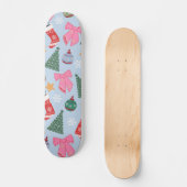 Skateboard Bleu de Noël (Recto)